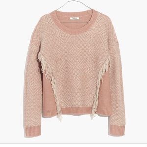 Madewell Diamond Reverse Fringe Sweater